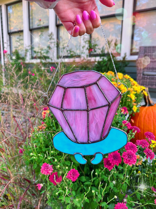 Ring Pop Stained Glass Suncatcher