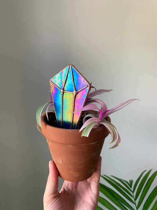 Crystal Stained Glass Plant Stake